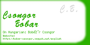 csongor bobar business card